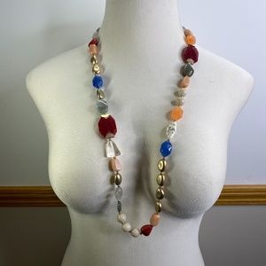 Chico's Gold Toned Beaded Necklace